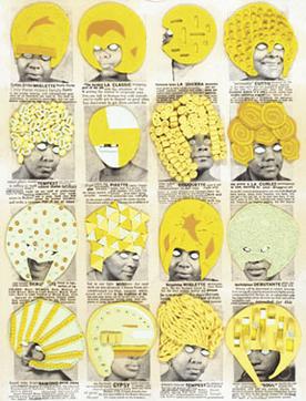 Artist Ellen Gallagher's piece entitled "Wiglette from DeLuxe", 2004-2005